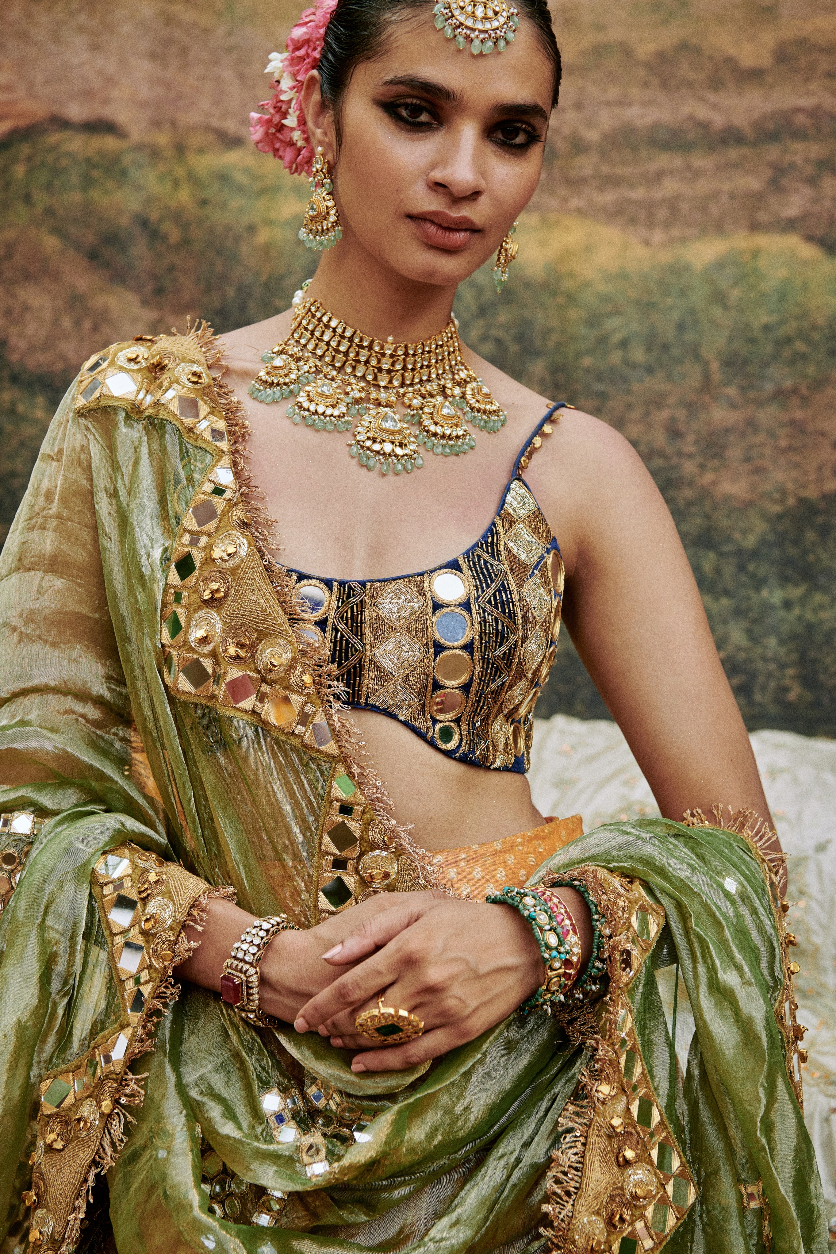 Ina Sheesh Lehenga Set