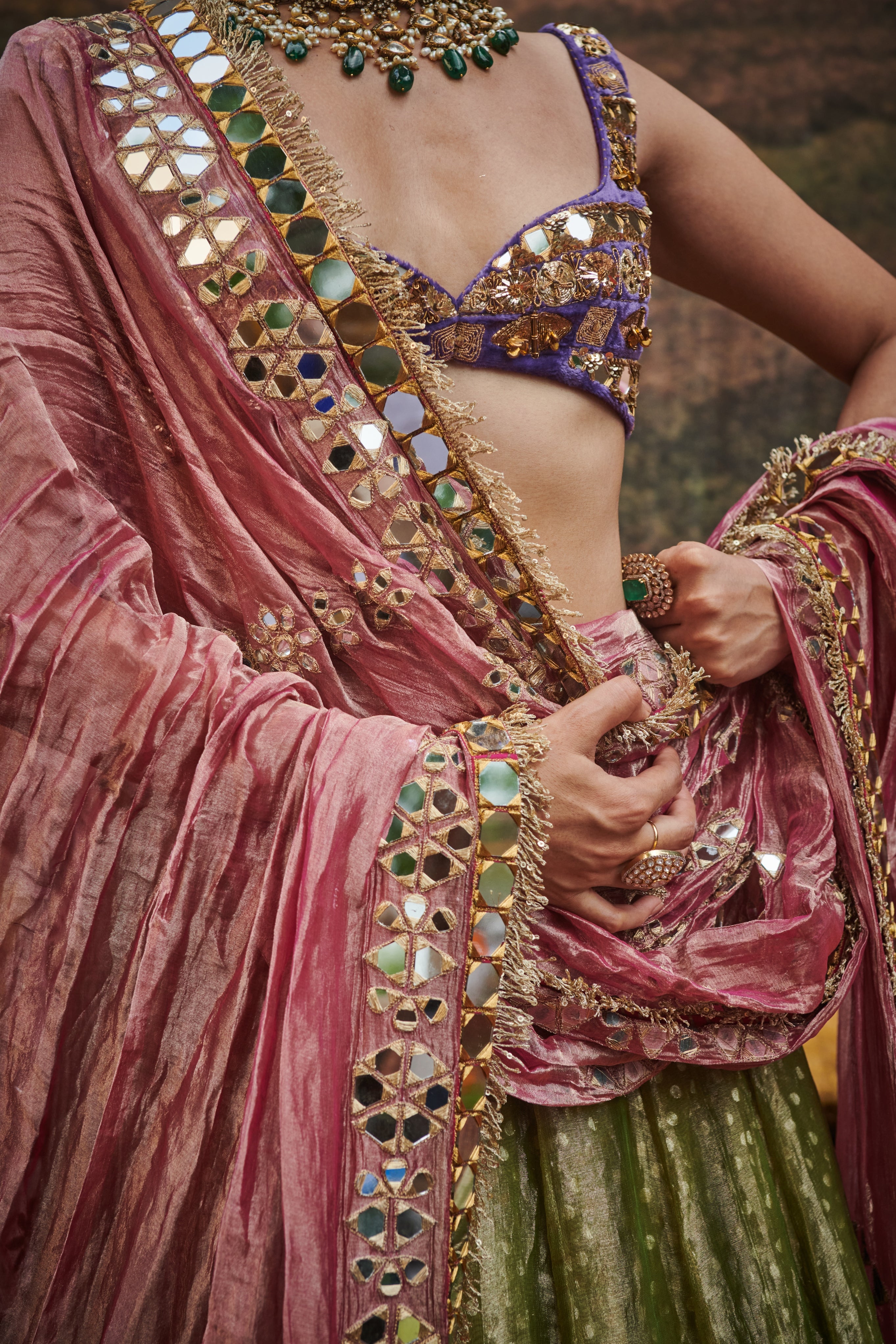 Azal Sheesh Lehenga Set