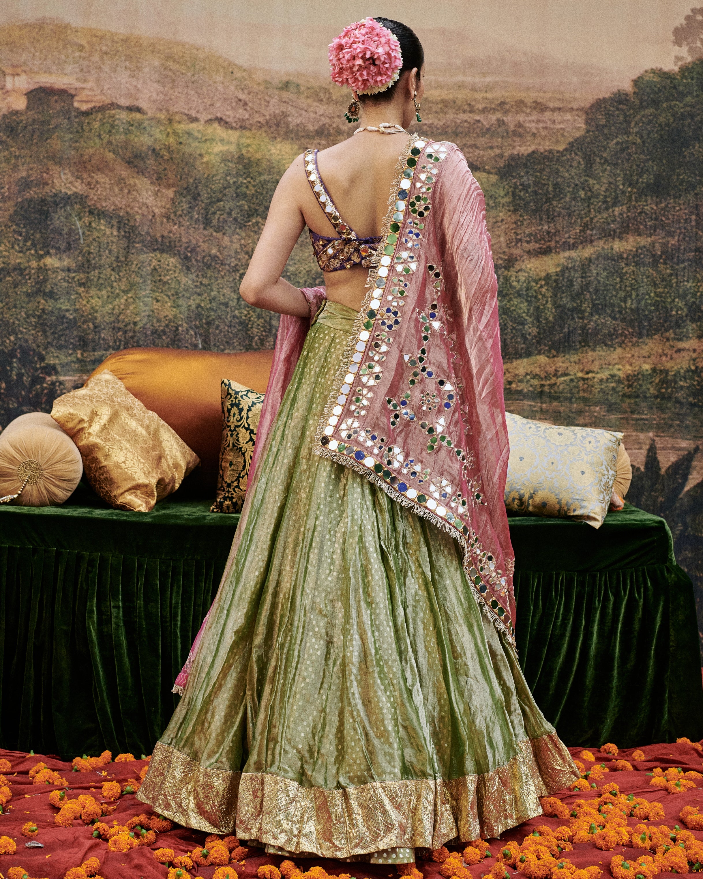 Azal Sheesh Lehenga Set