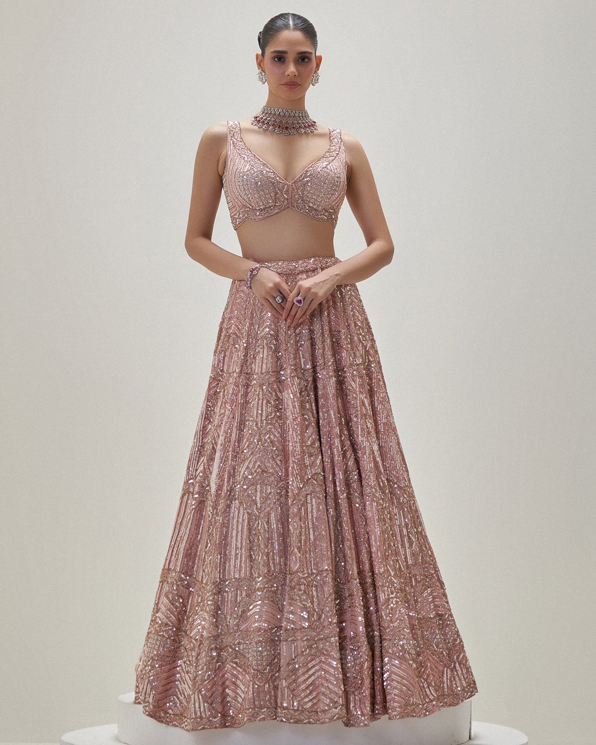 Blush Ember Lehenga Set