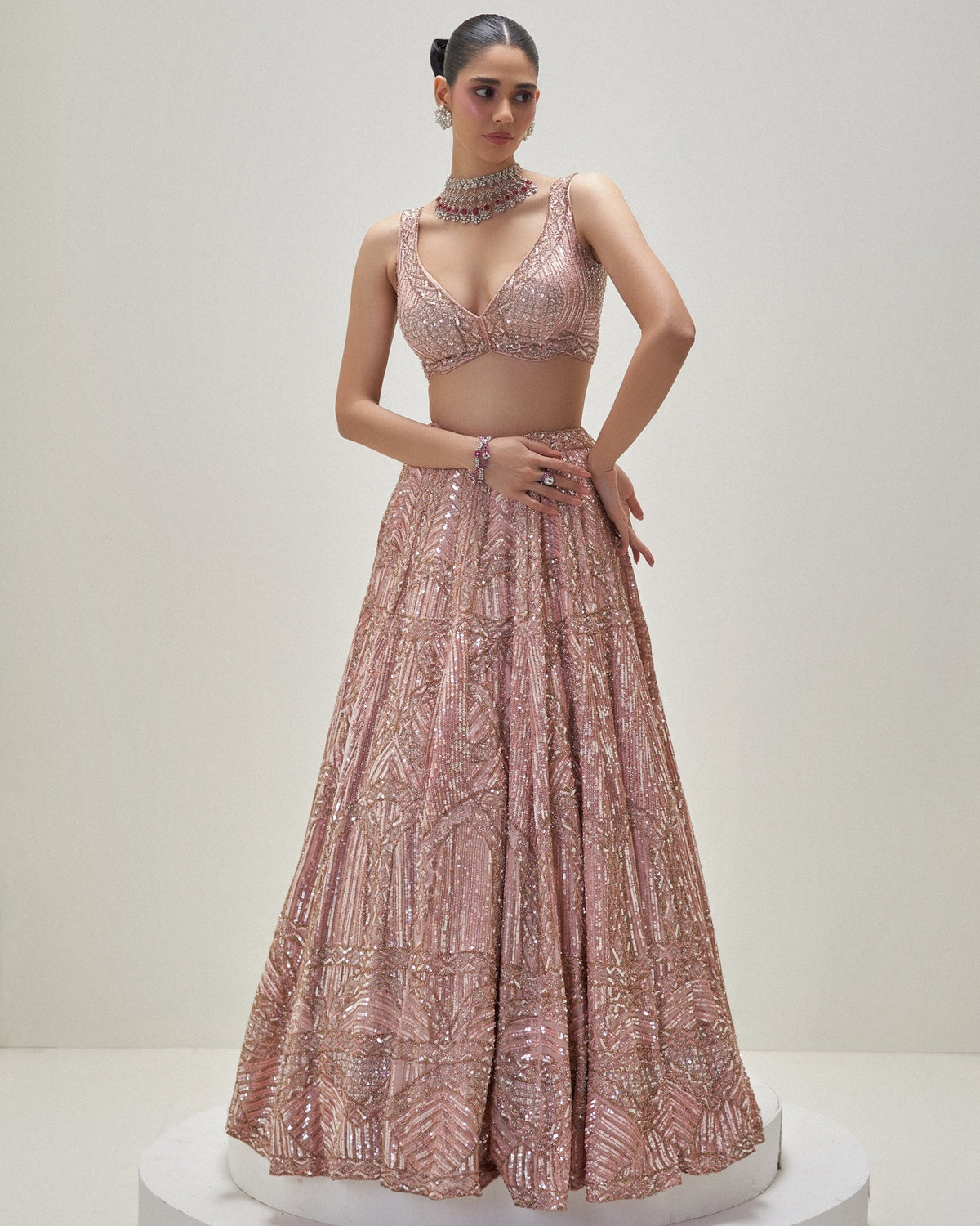 Blush Ember Lehenga Set