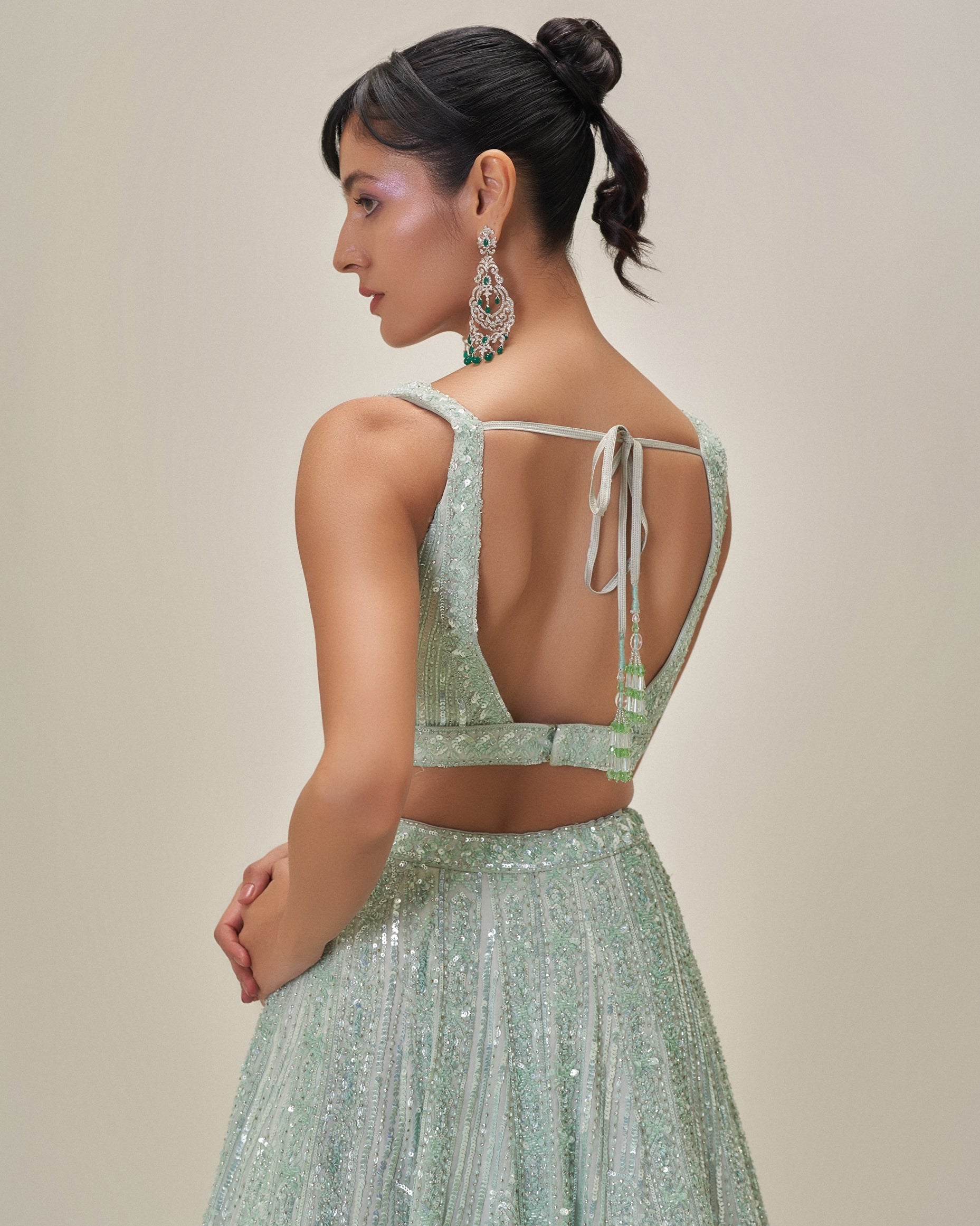 Celestial Mint Lehenga Set