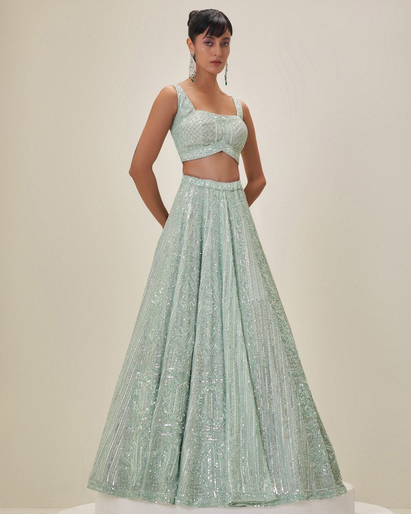 Celestial Mint Lehenga Set