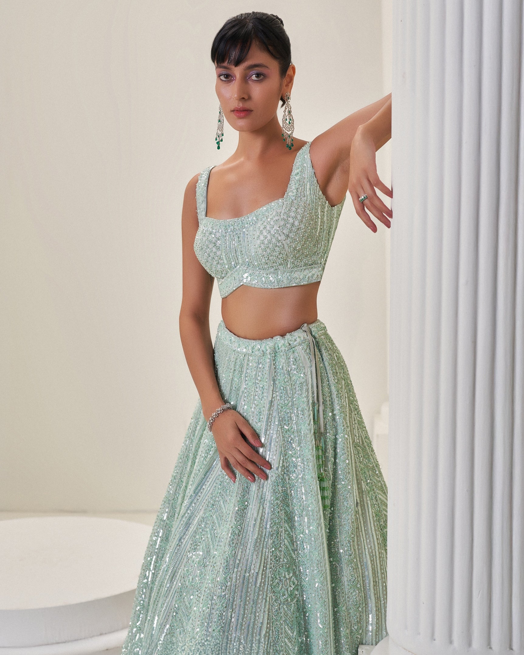 Celestial Mint Lehenga Set