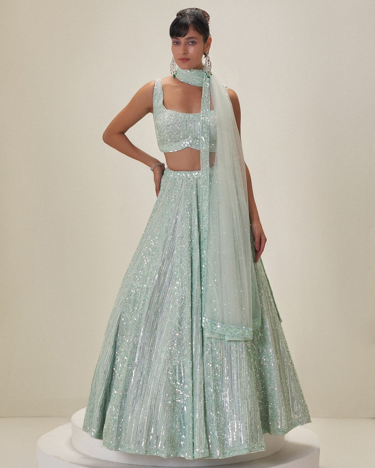 Celestial Mint Lehenga Set