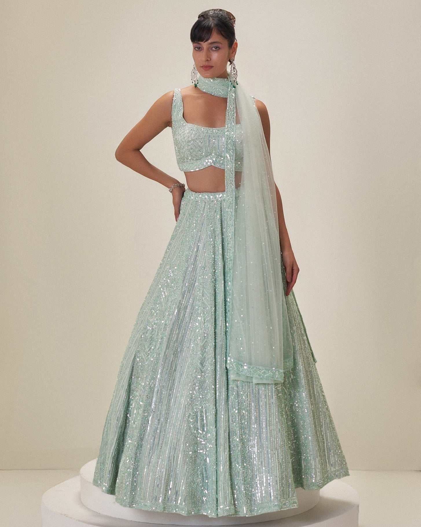 Celestial Mint Lehenga Set