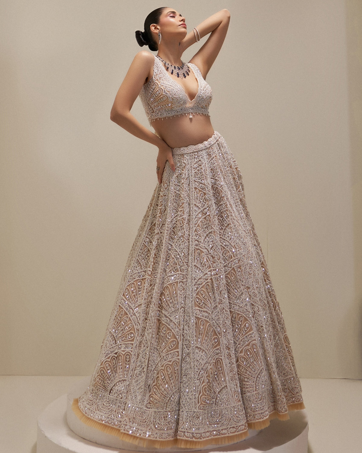 Ecru Elysian Lehenga Set