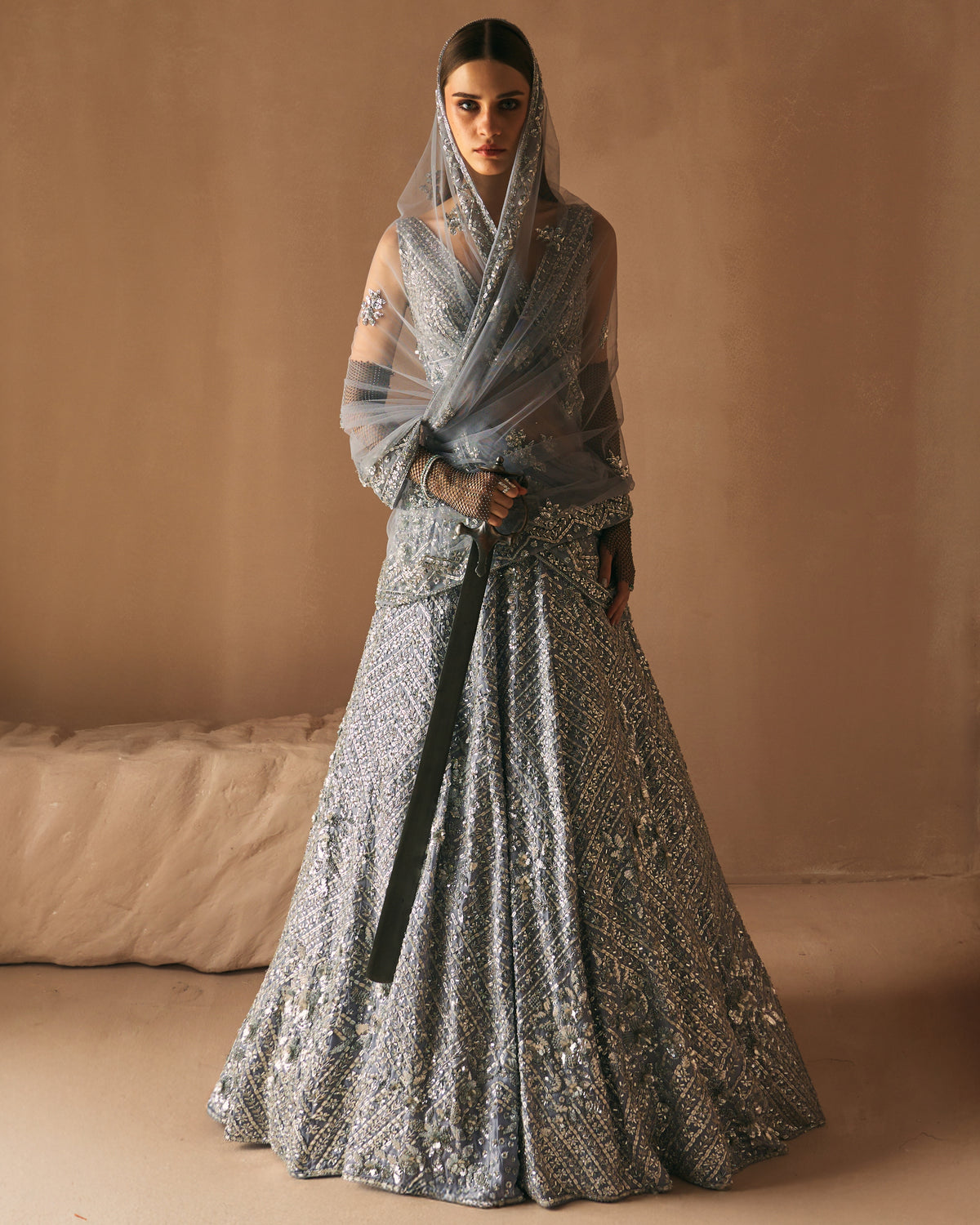 Moonstone Frost Lehenga Set