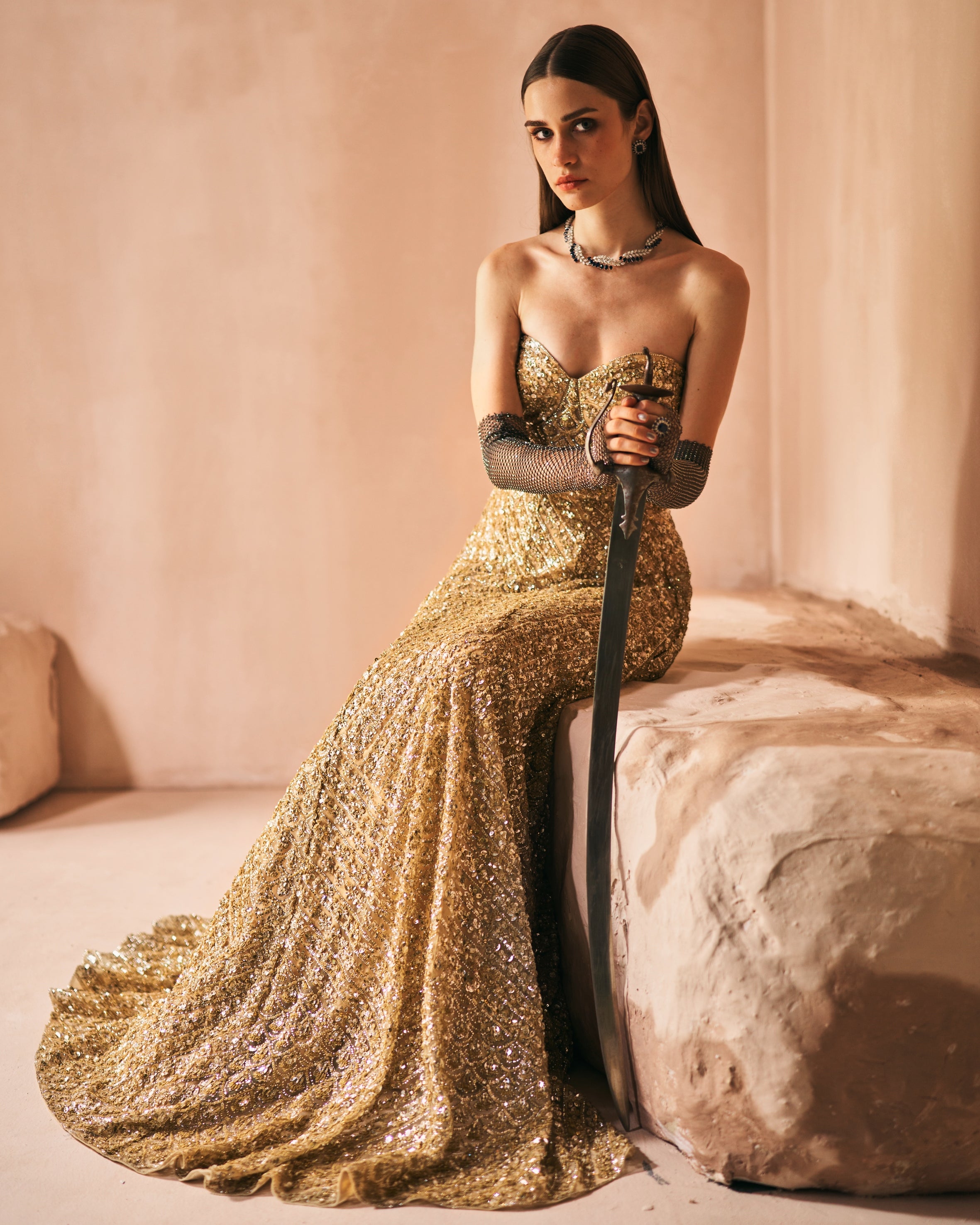 Antique Gold Dust Gown