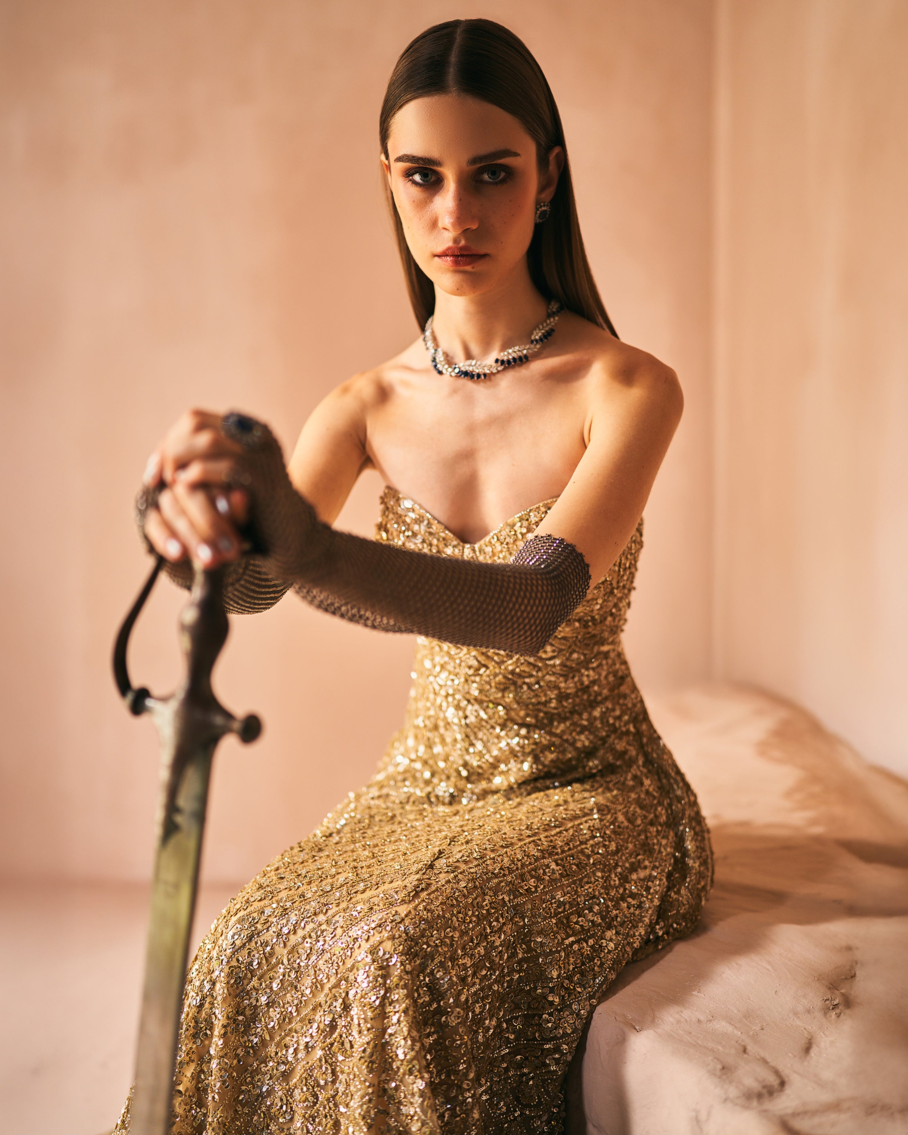 Antique Gold Dust Gown