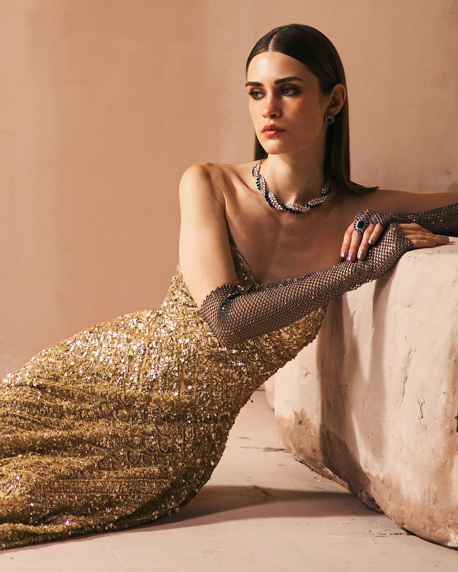 Antique Gold Dust Gown