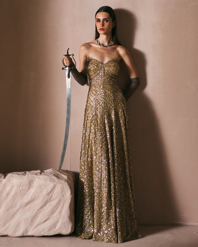 Antique Gold Dust Gown