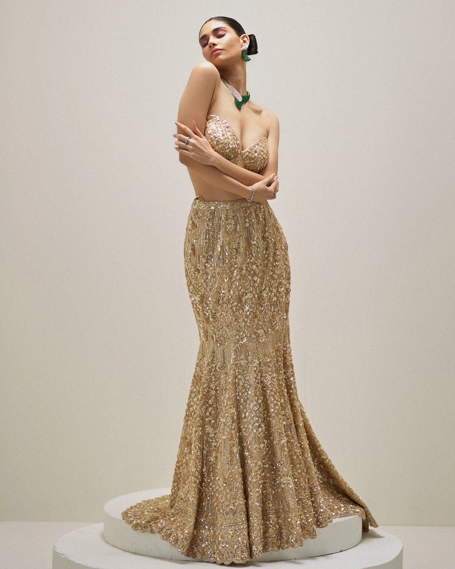 Golden Hour Bloom Lehenga Set