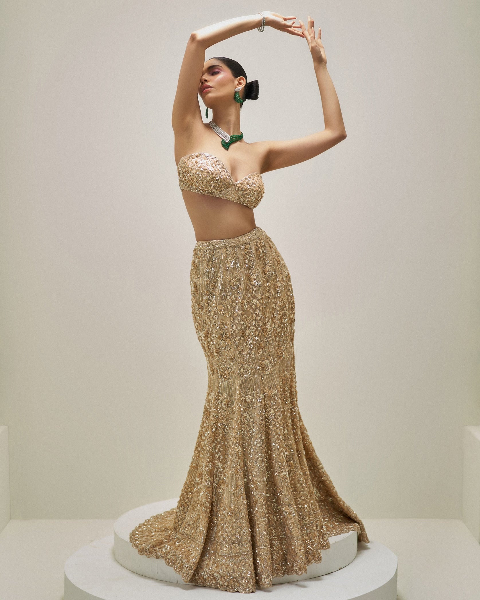 Golden Hour Bloom Lehenga Set