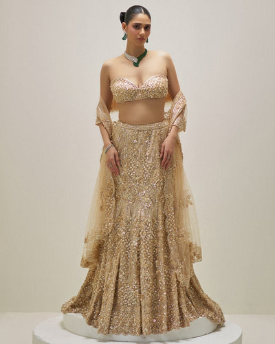 Golden Hour Bloom Lehenga Set