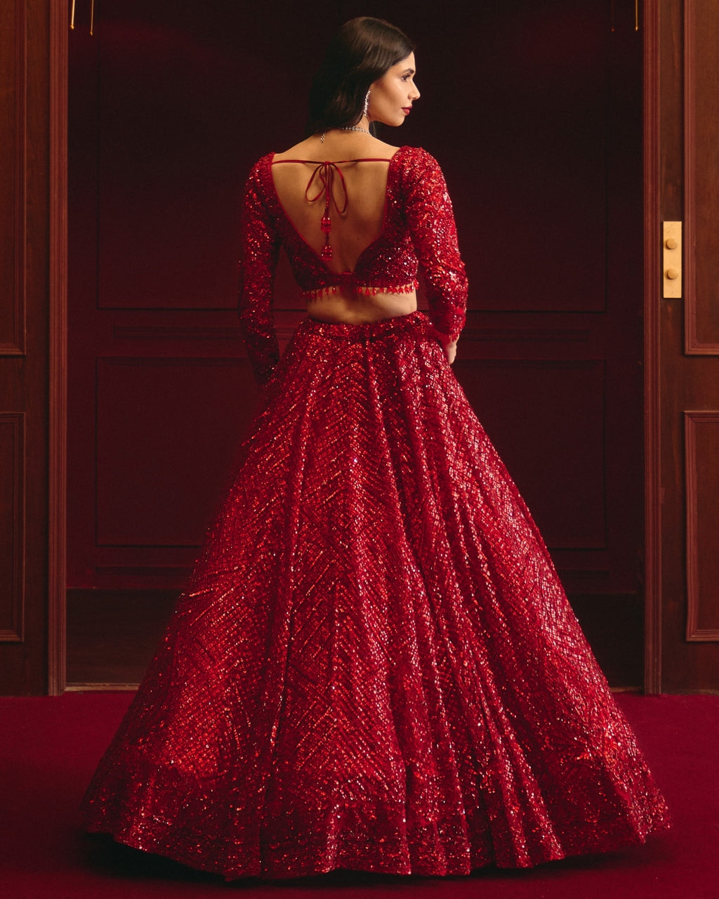 The Royal Ember Lehenga Set