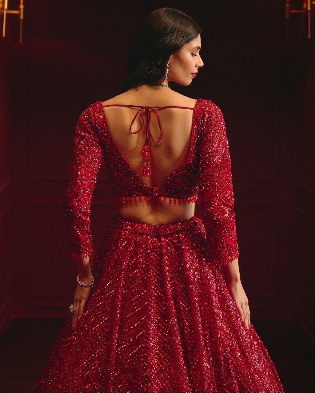 The Royal Ember Lehenga Set