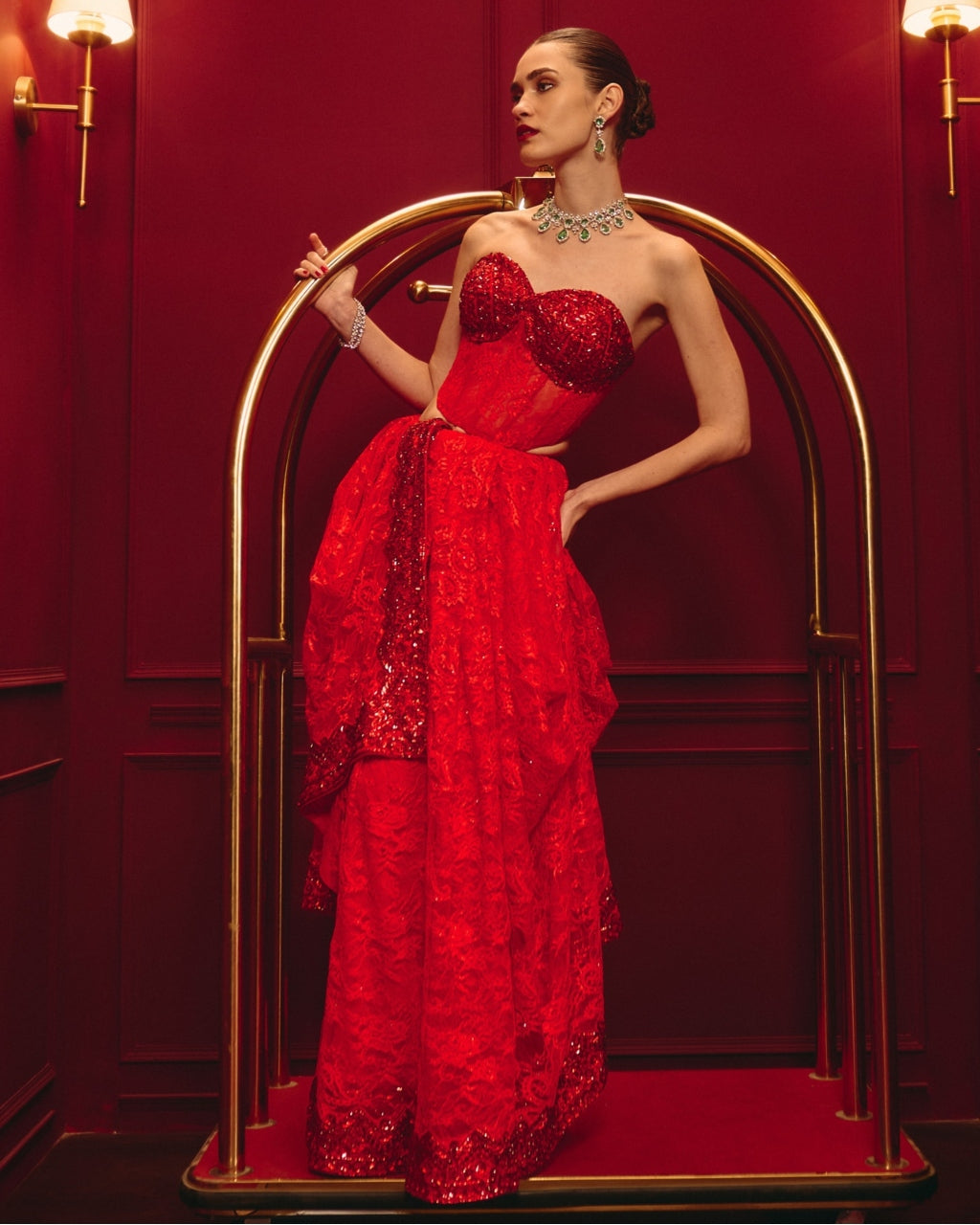 Vermilion Reign Sari Set