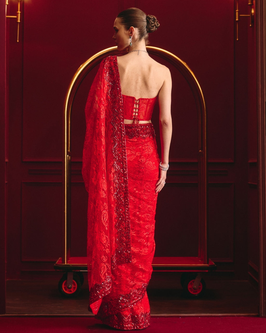 Vermilion Reign Sari Set