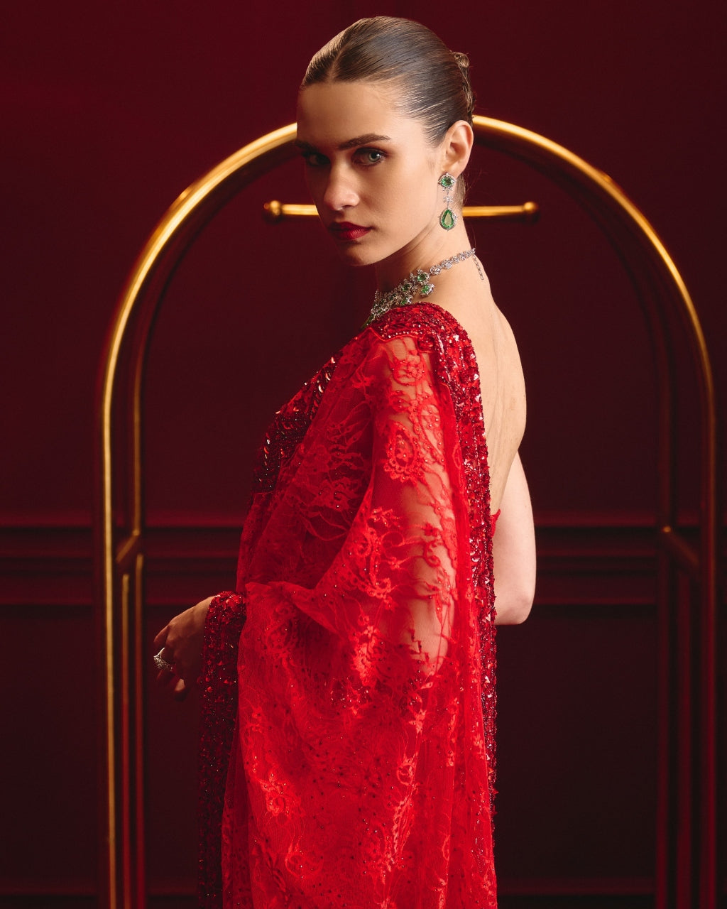 Vermilion Reign Sari Set