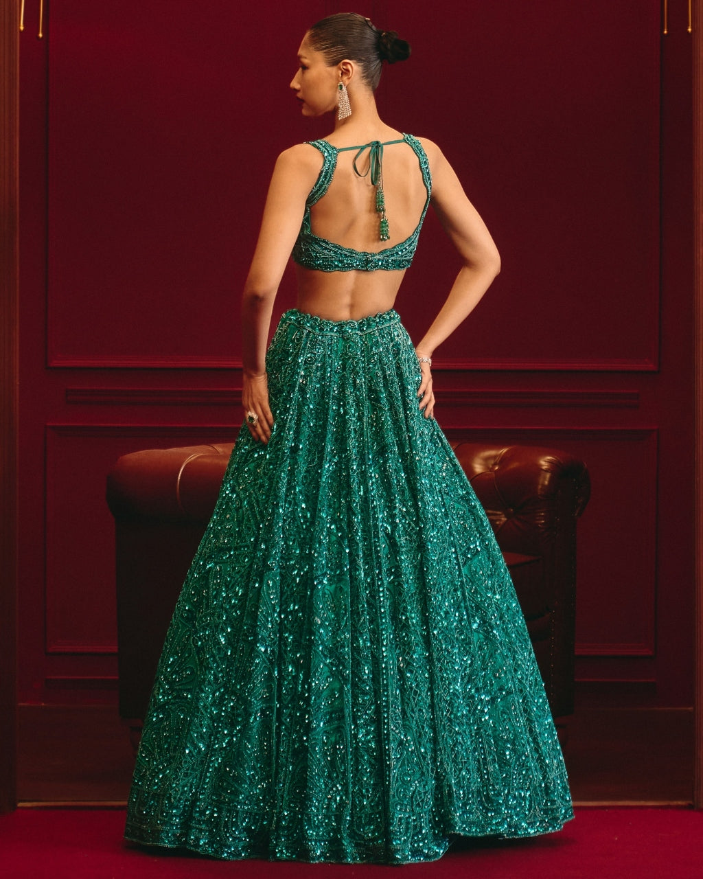 Teal Dominion Lehenga Set