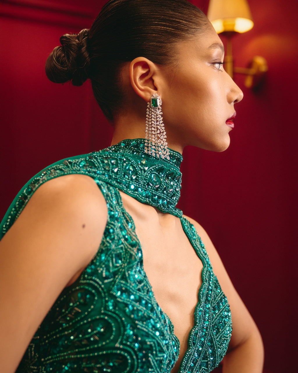 Teal Dominion Lehenga Set