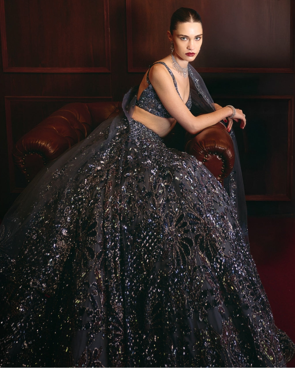 The Silver Throne Lehenga Set
