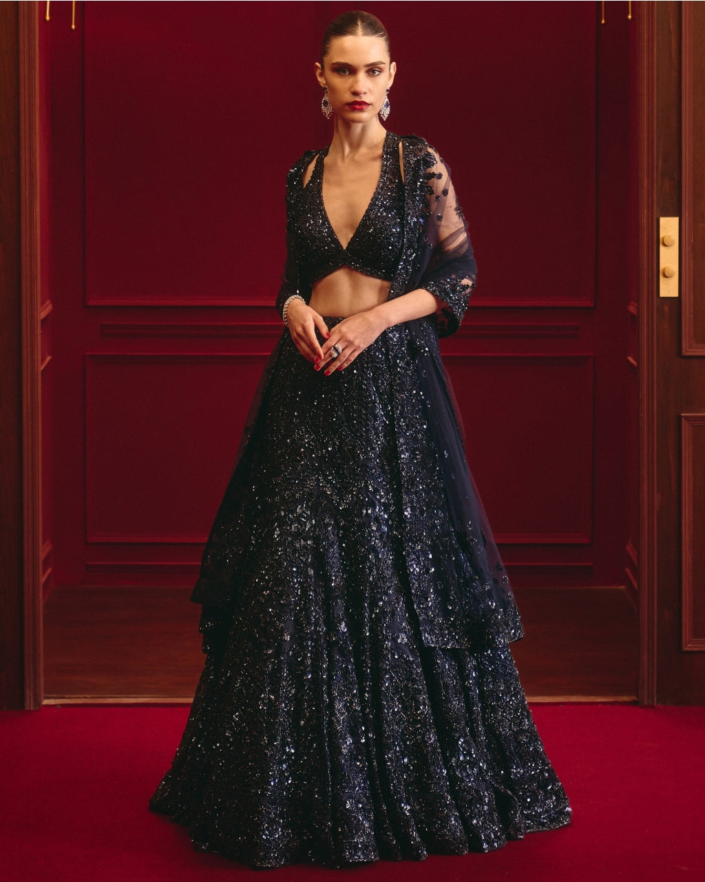 The Imperial Night Lehenga Set