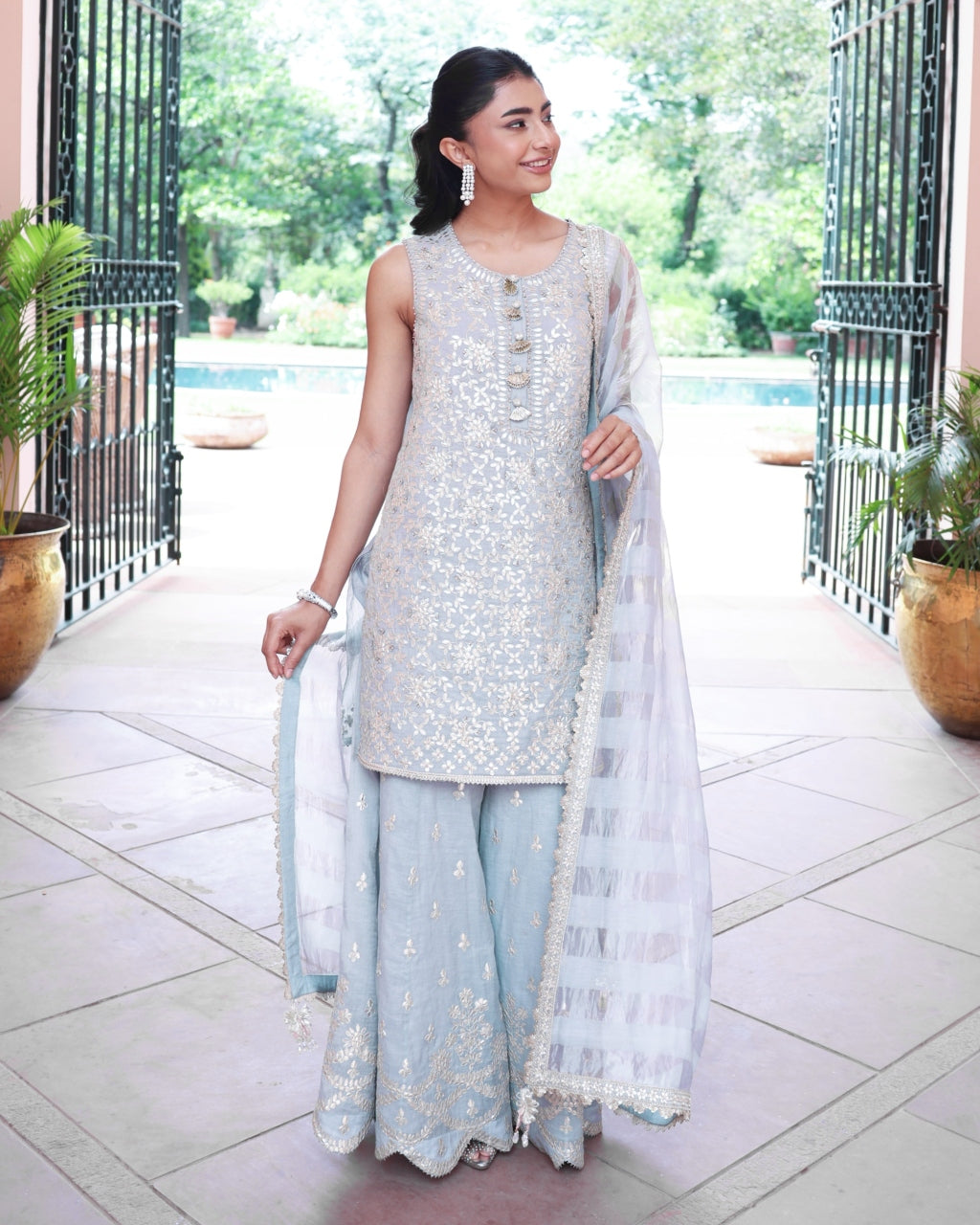 Ice Blue Elena Sharara Set