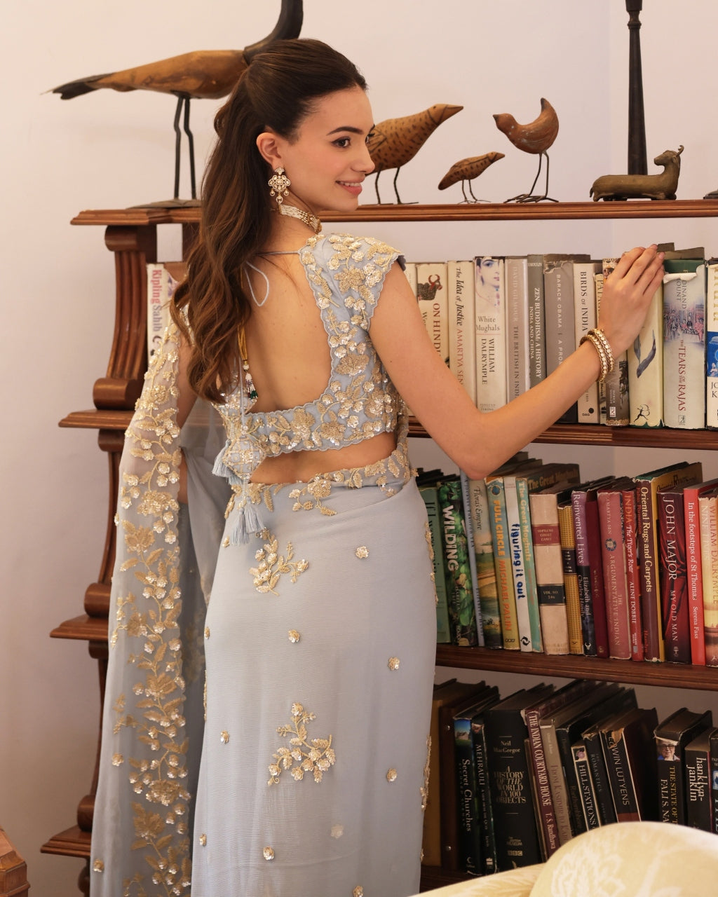 Ice Blue Luna Sari