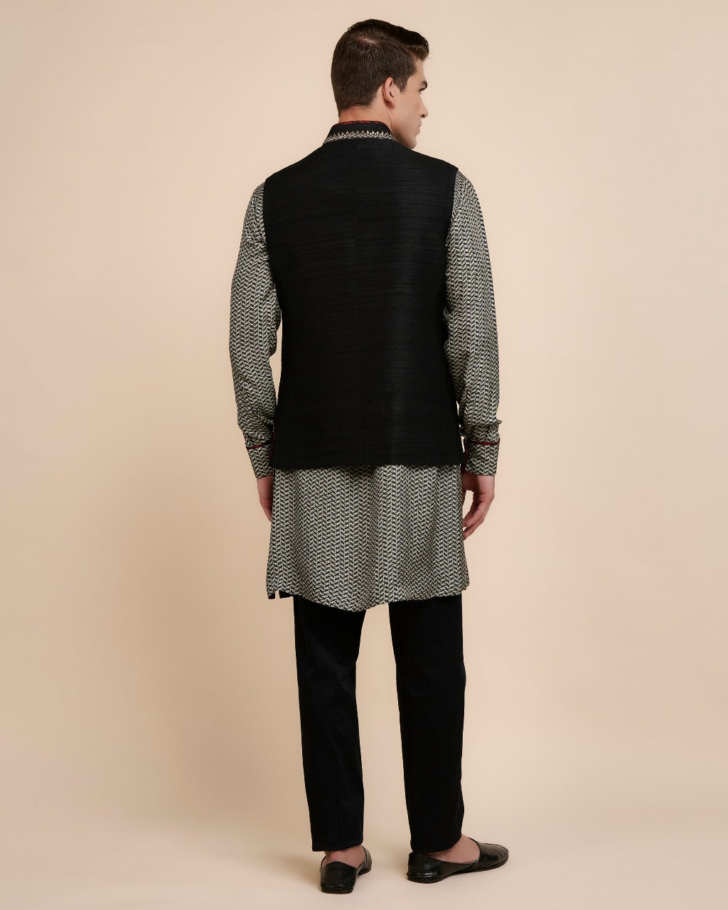 Rich Black Nehru Jacket Set