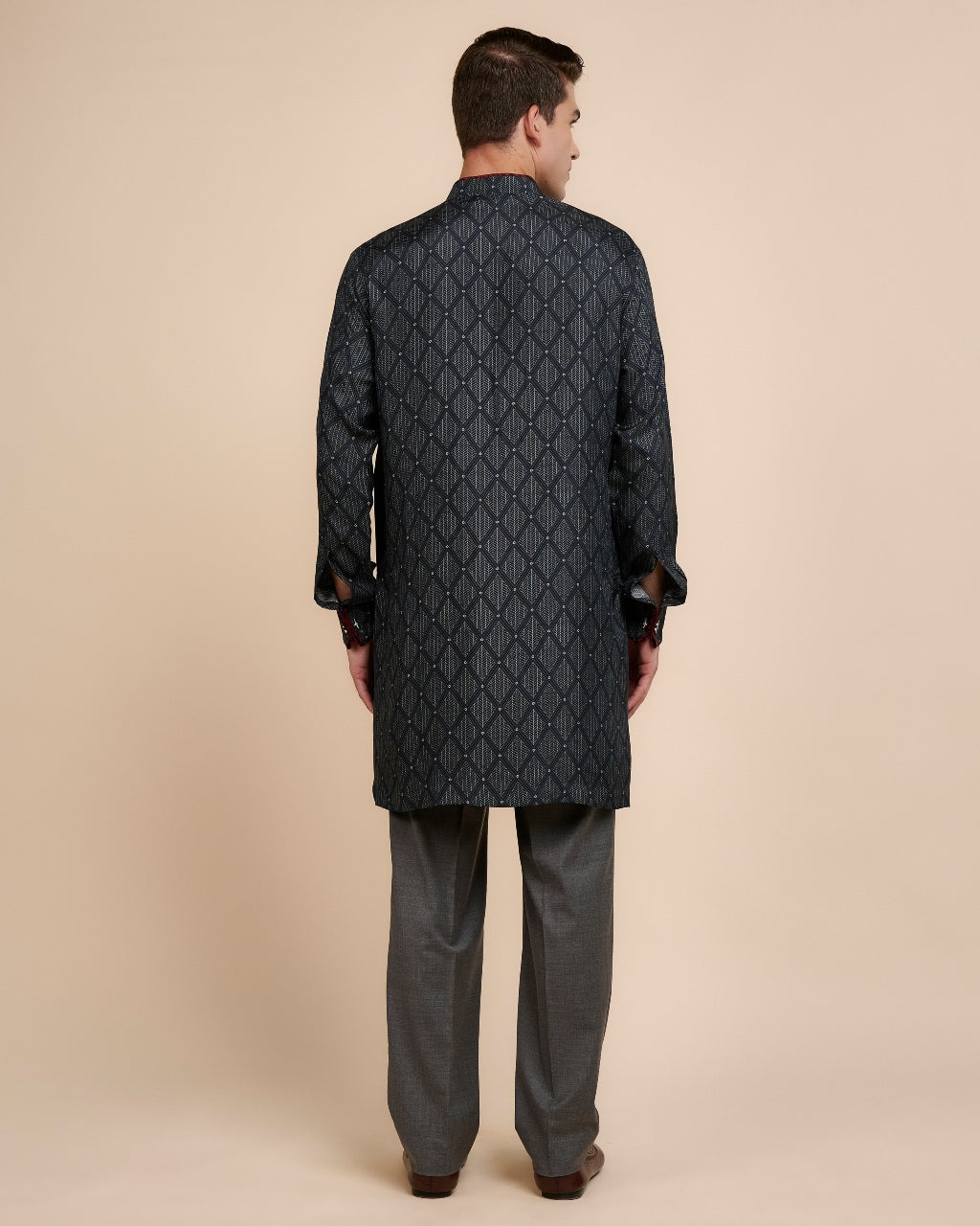 Midnight Black Printed Kurta Set