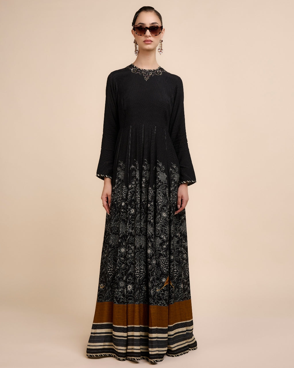 Noir - Ochre Anarkali