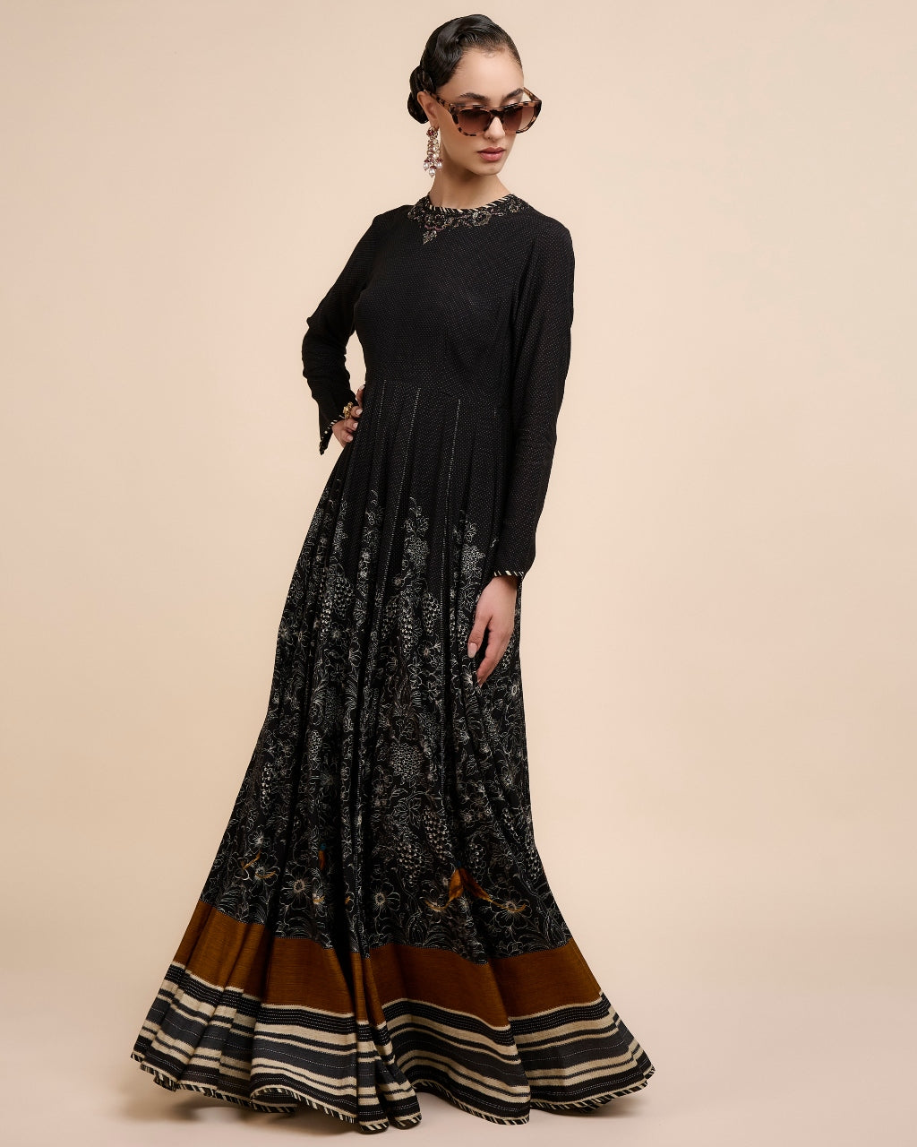 Noir - Ochre Anarkali