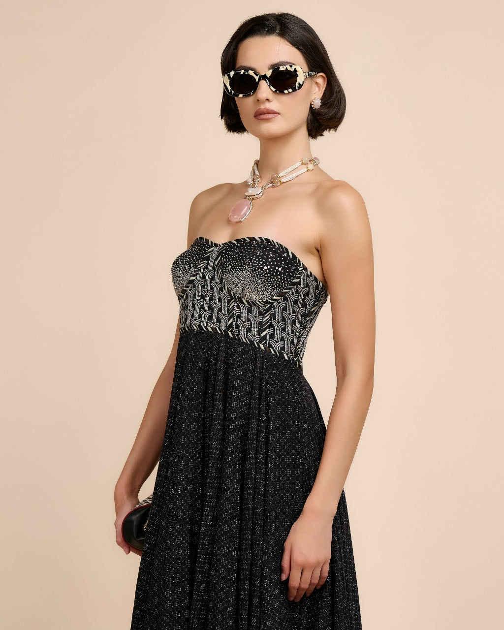 Noir Corset Maxi Dress