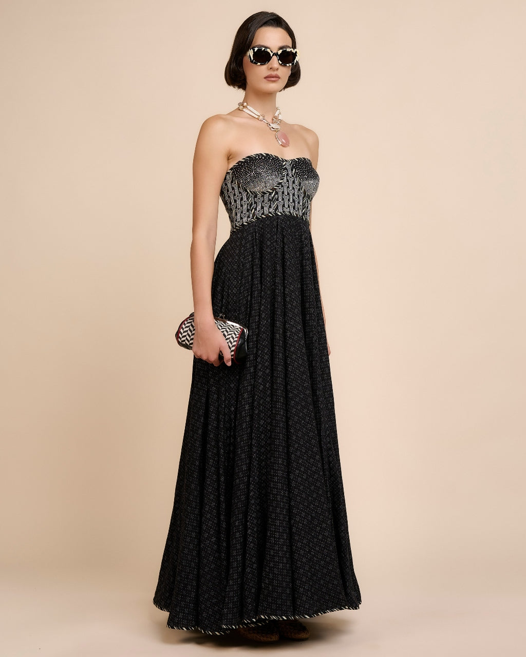 Noir Corset Maxi Dress