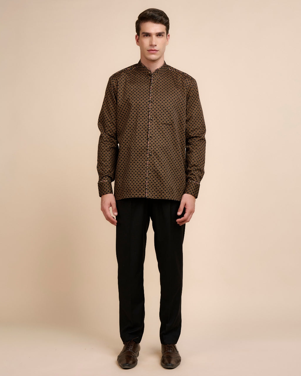 Bronze Printed Shirt Set