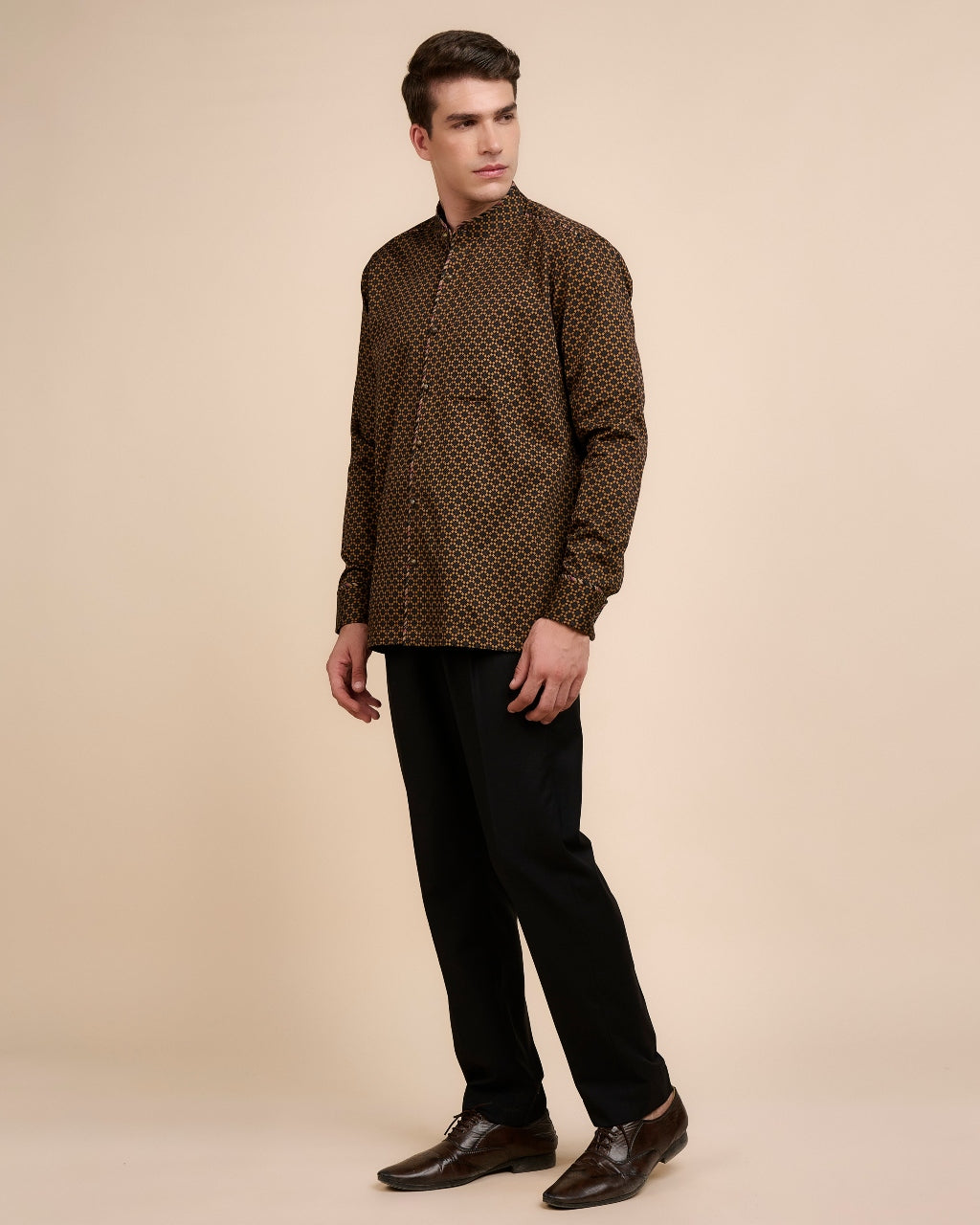 Bronze Printed Shirt Set