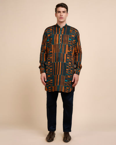 Multicoloured Printed Kurta Set