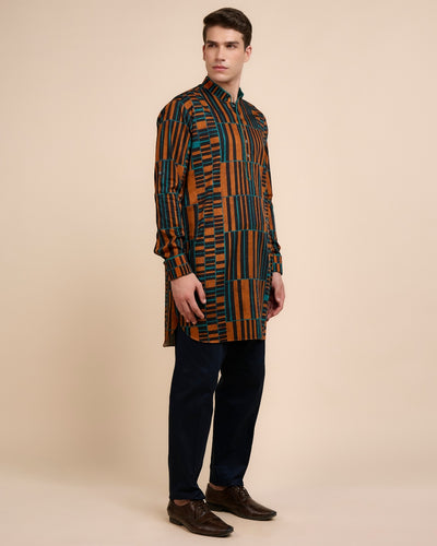 Multicoloured Printed Kurta Set
