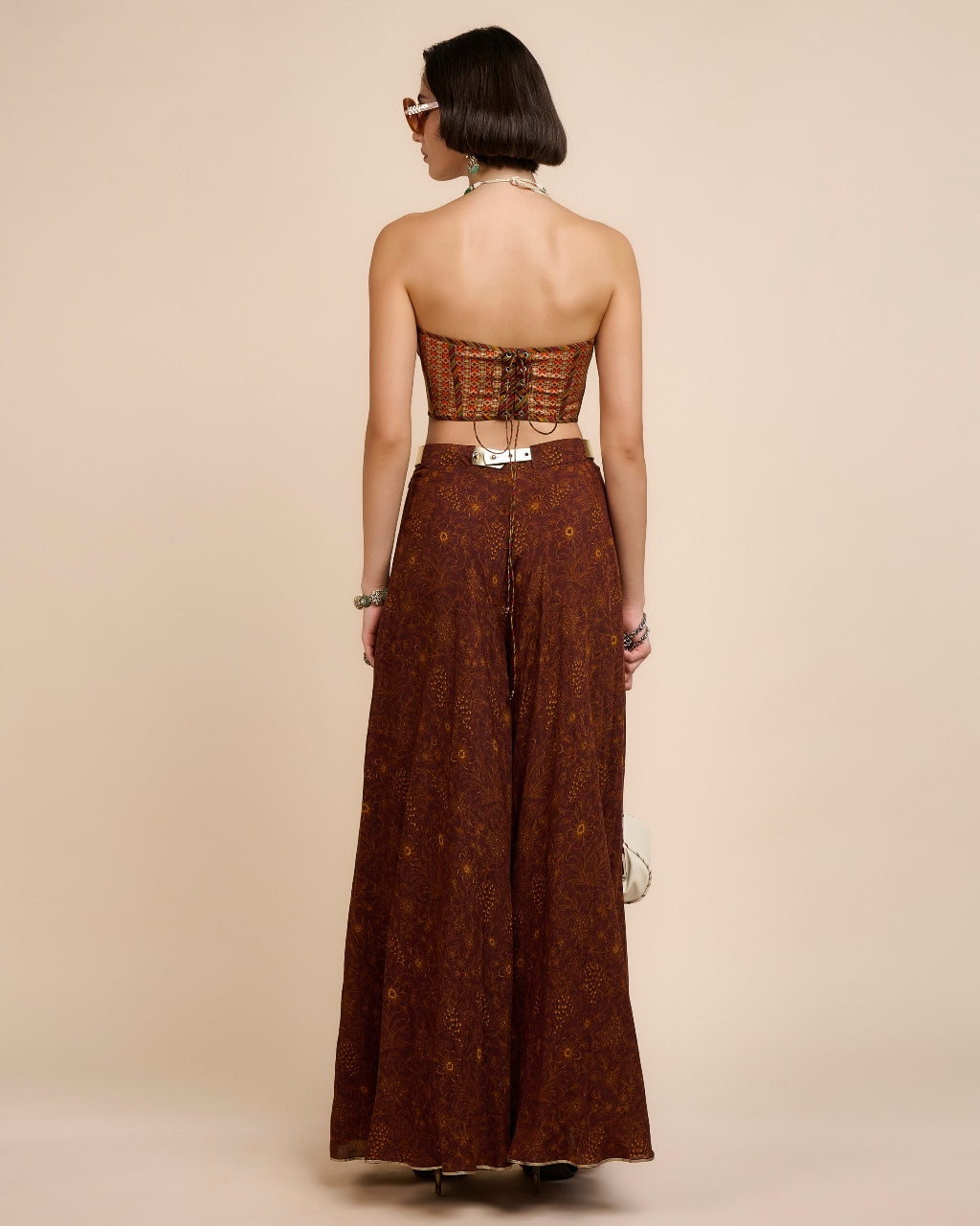 Rust Orange Sharara Set