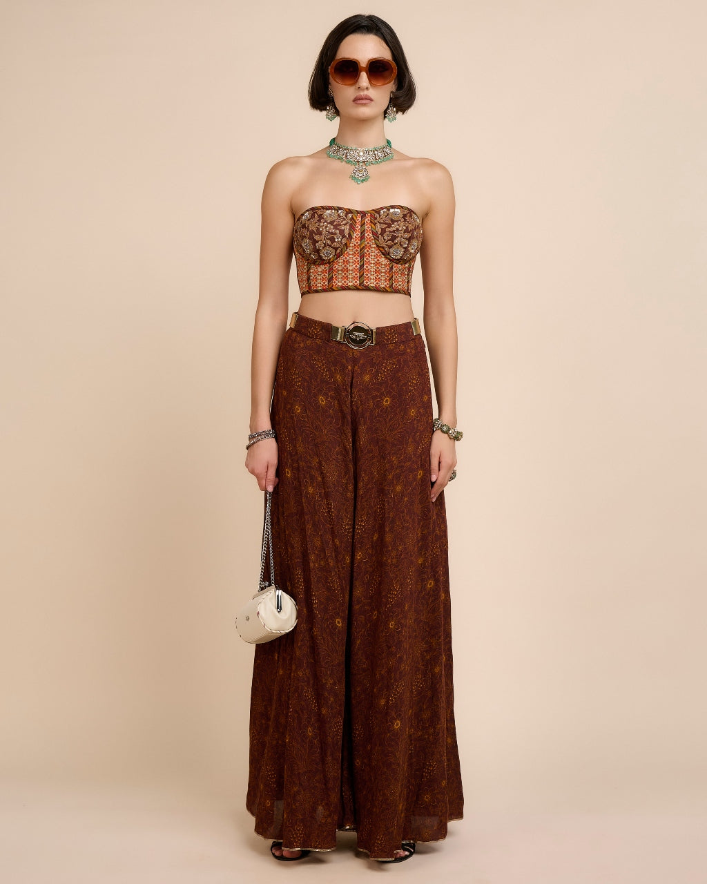 Rust Orange Sharara Set