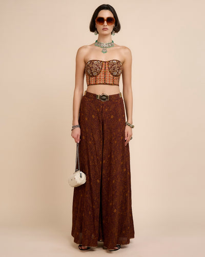 Rust Orange Sharara Set