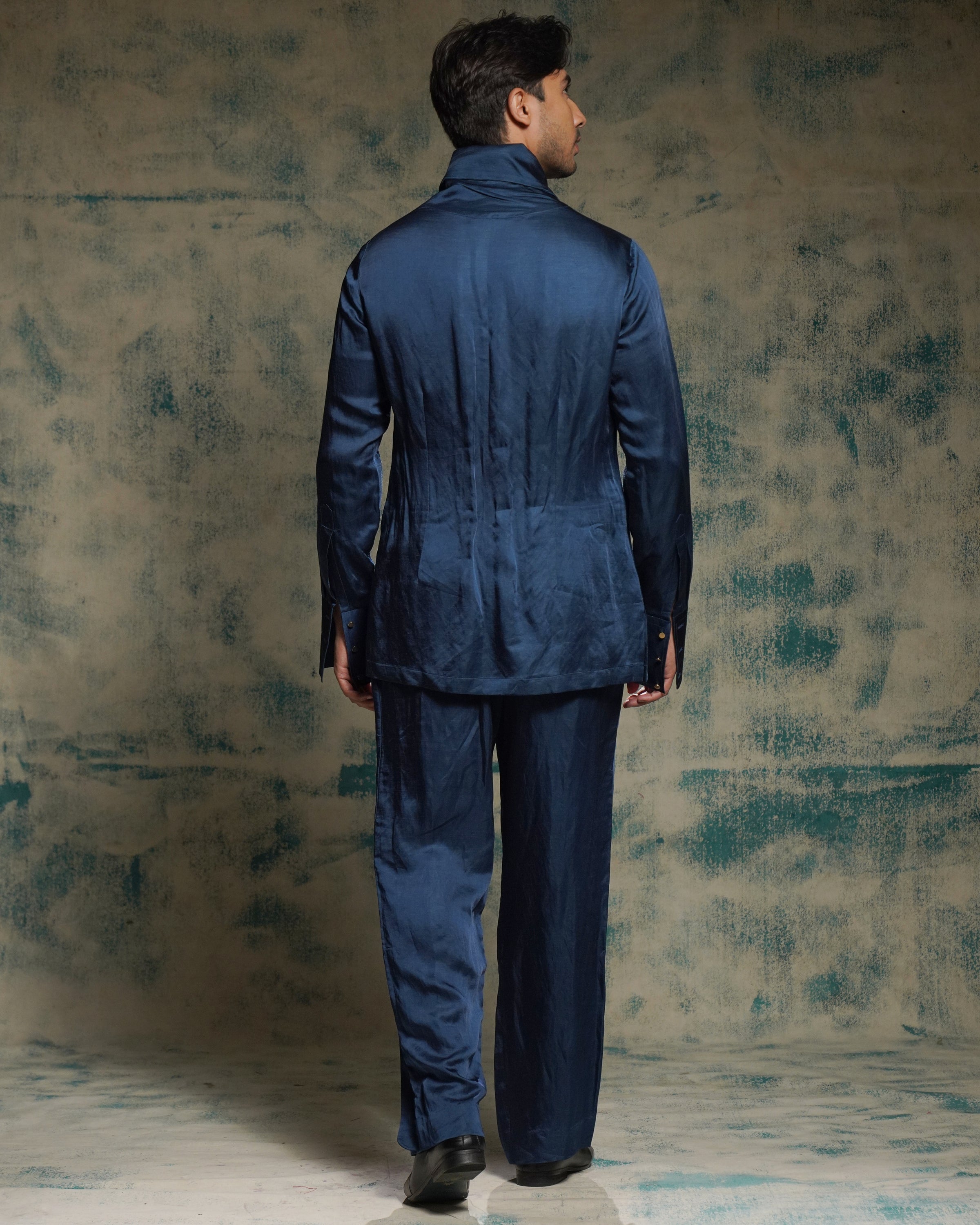 Multicolored Sequined Short Jacket Set