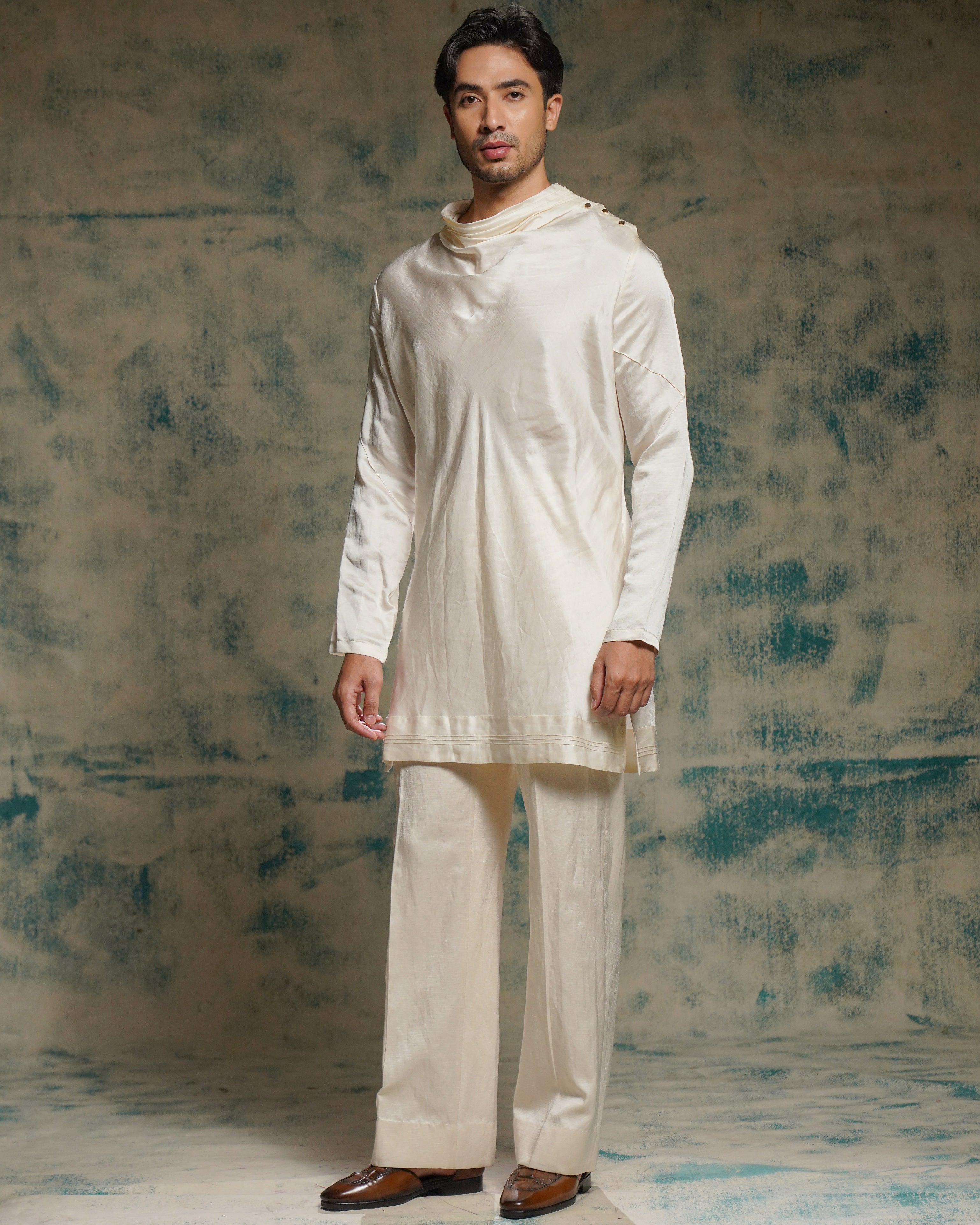 Classic Cowl Neck Kurta Set