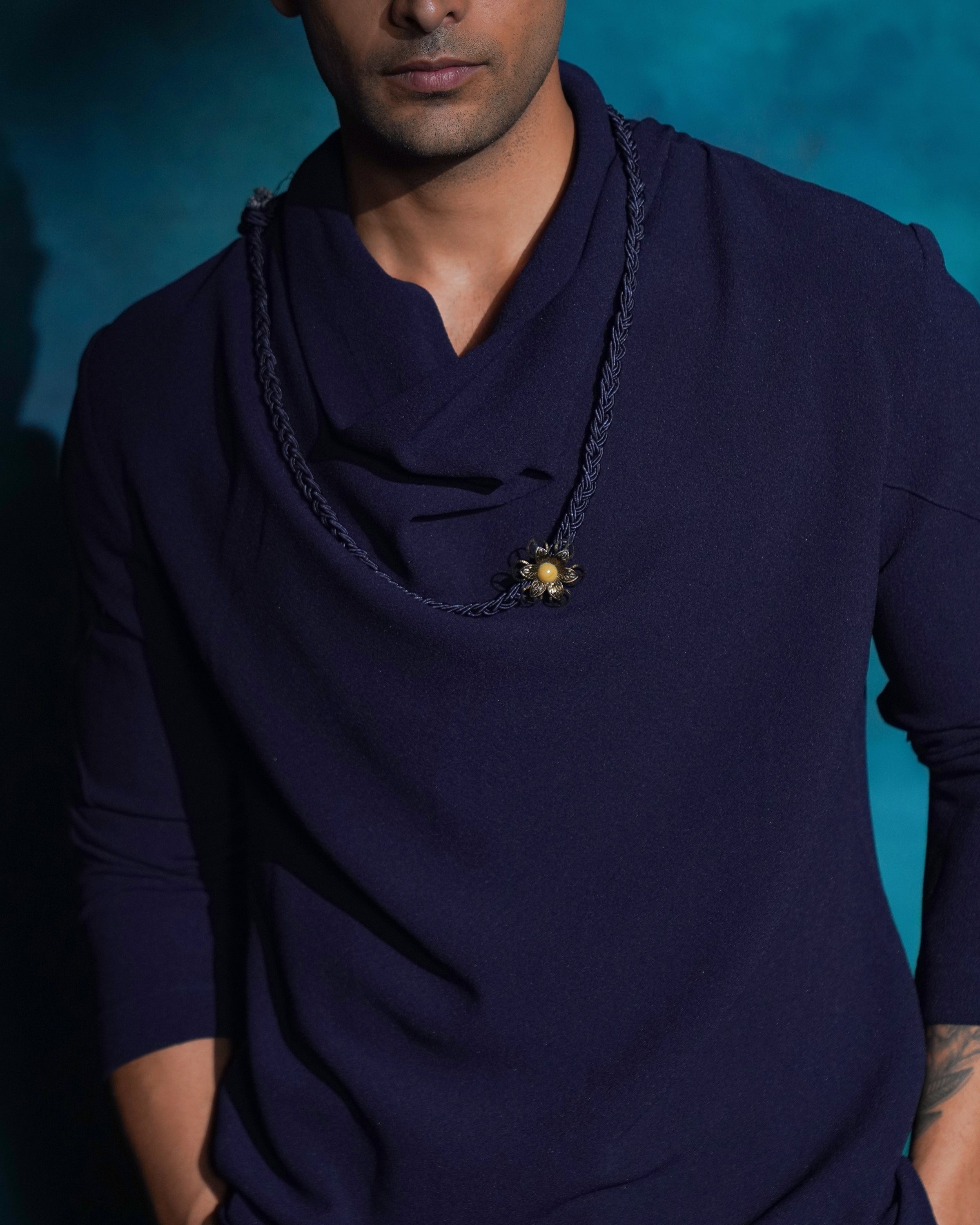 Midnight Blue Cowl
Kurta Set