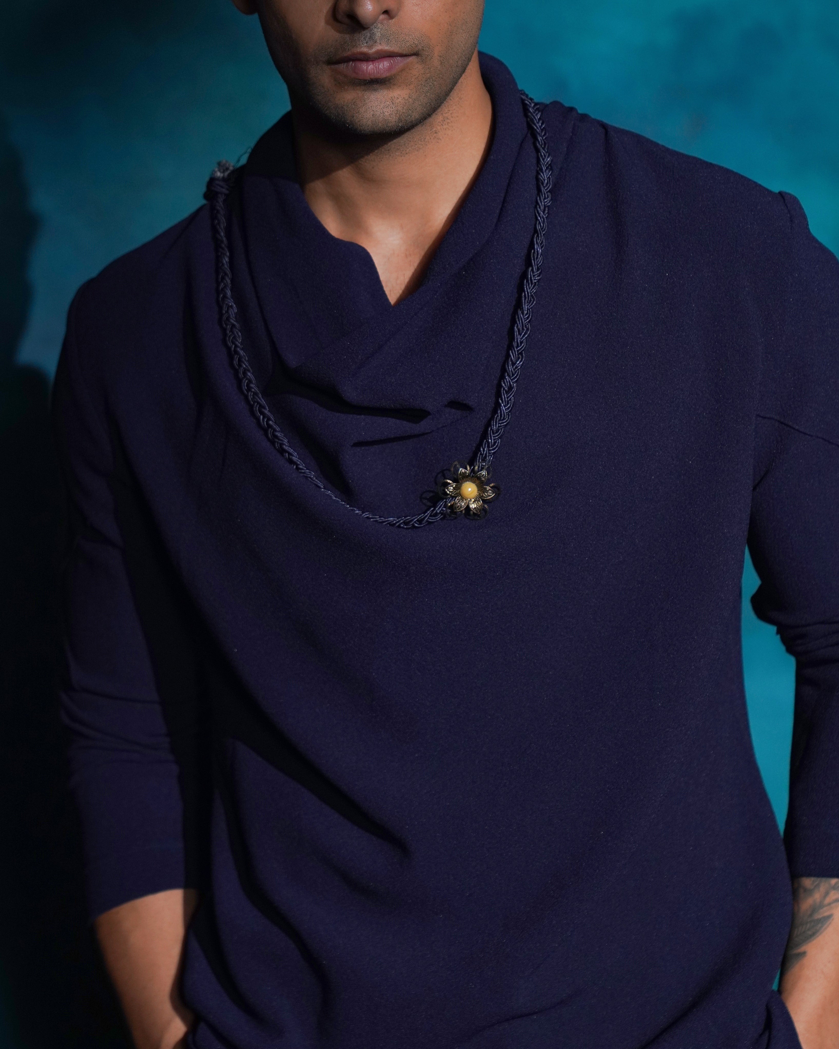 Midnight Blue Cowl
Kurta Set