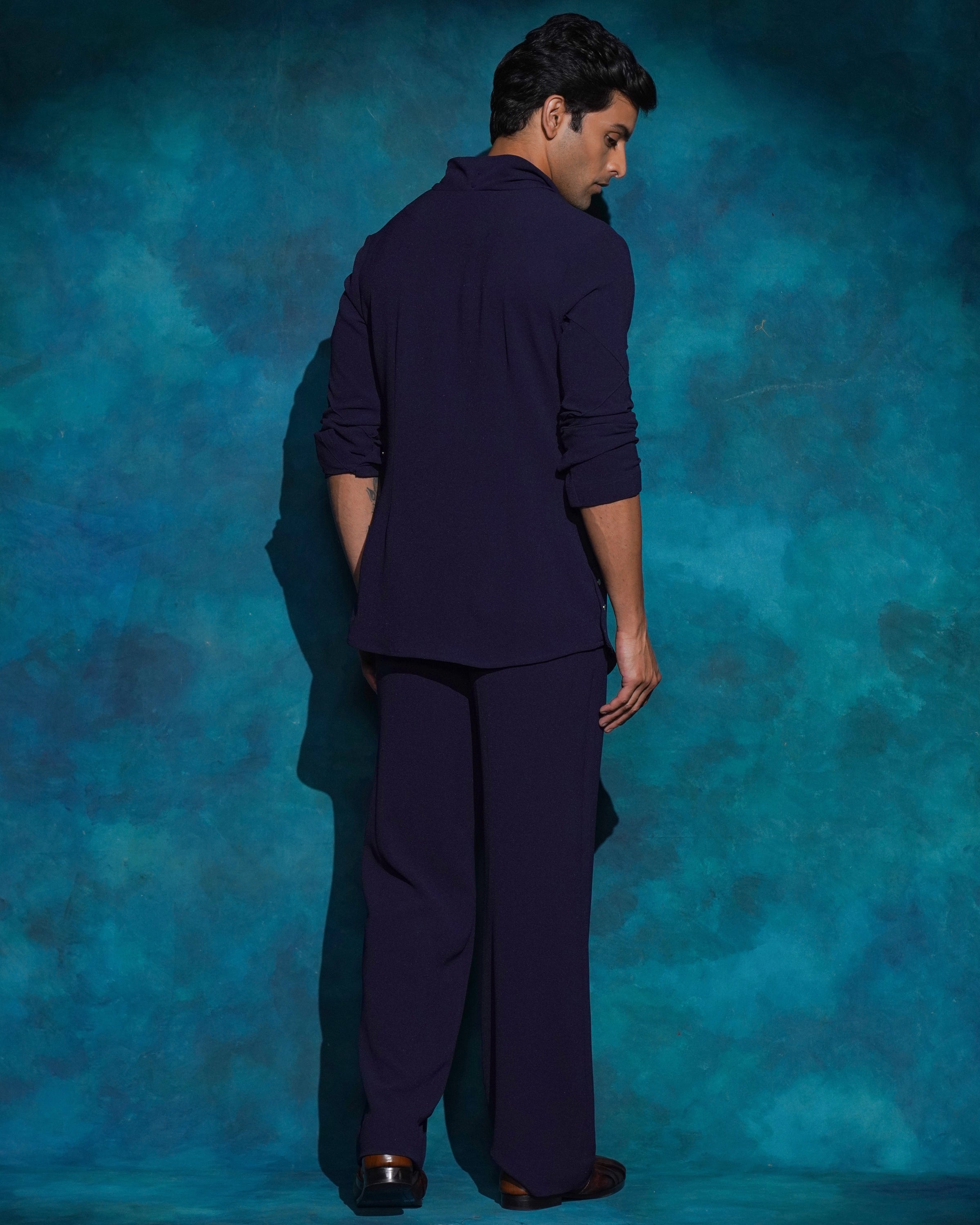 Midnight Blue Cowl
Kurta Set