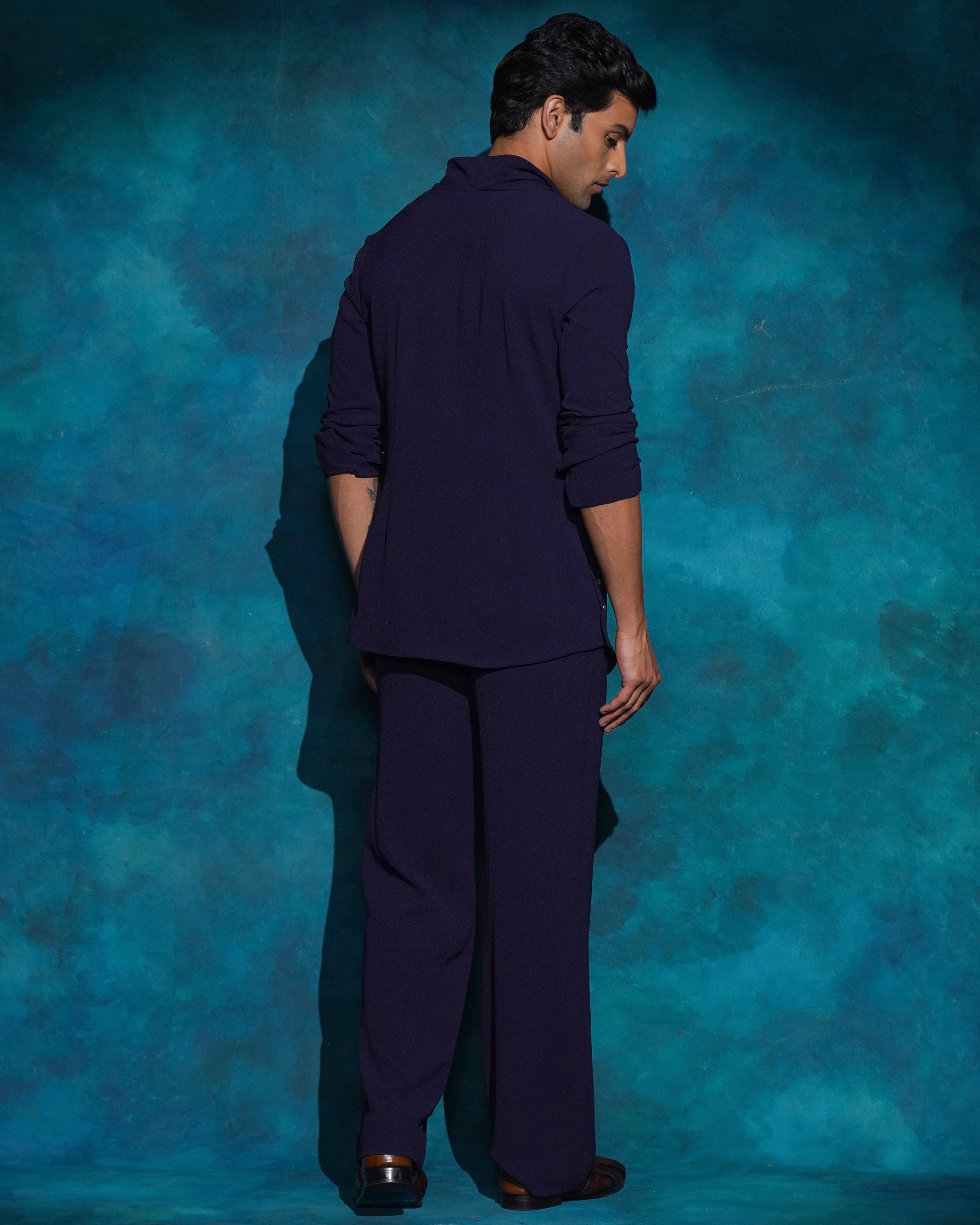 Midnight Blue Cowl
Kurta Set