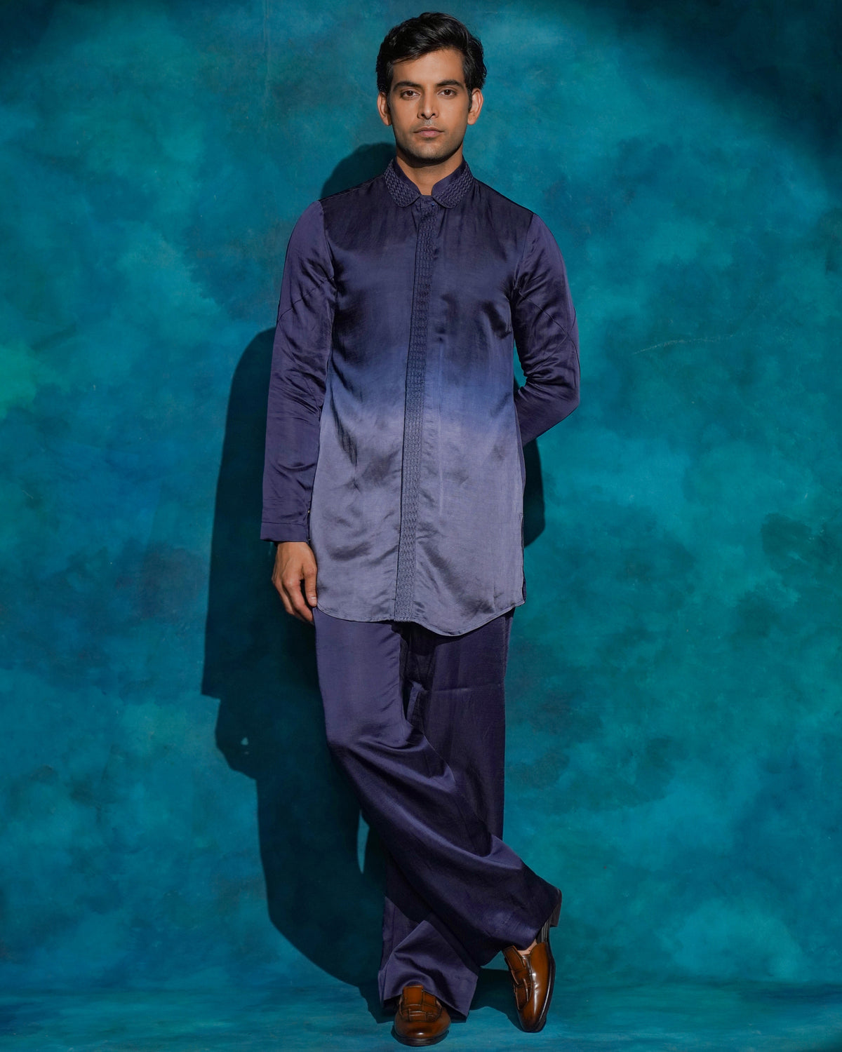 Oceanic Purple Ombre
Short Kurta Set
